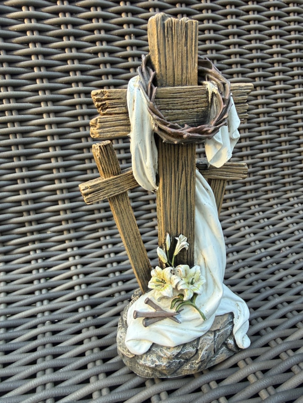 Hobby Lobby Gray and White Three-Cross Table Accent - NWT - Picture 5 of 10